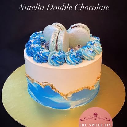 Blue Ombre Gold Line