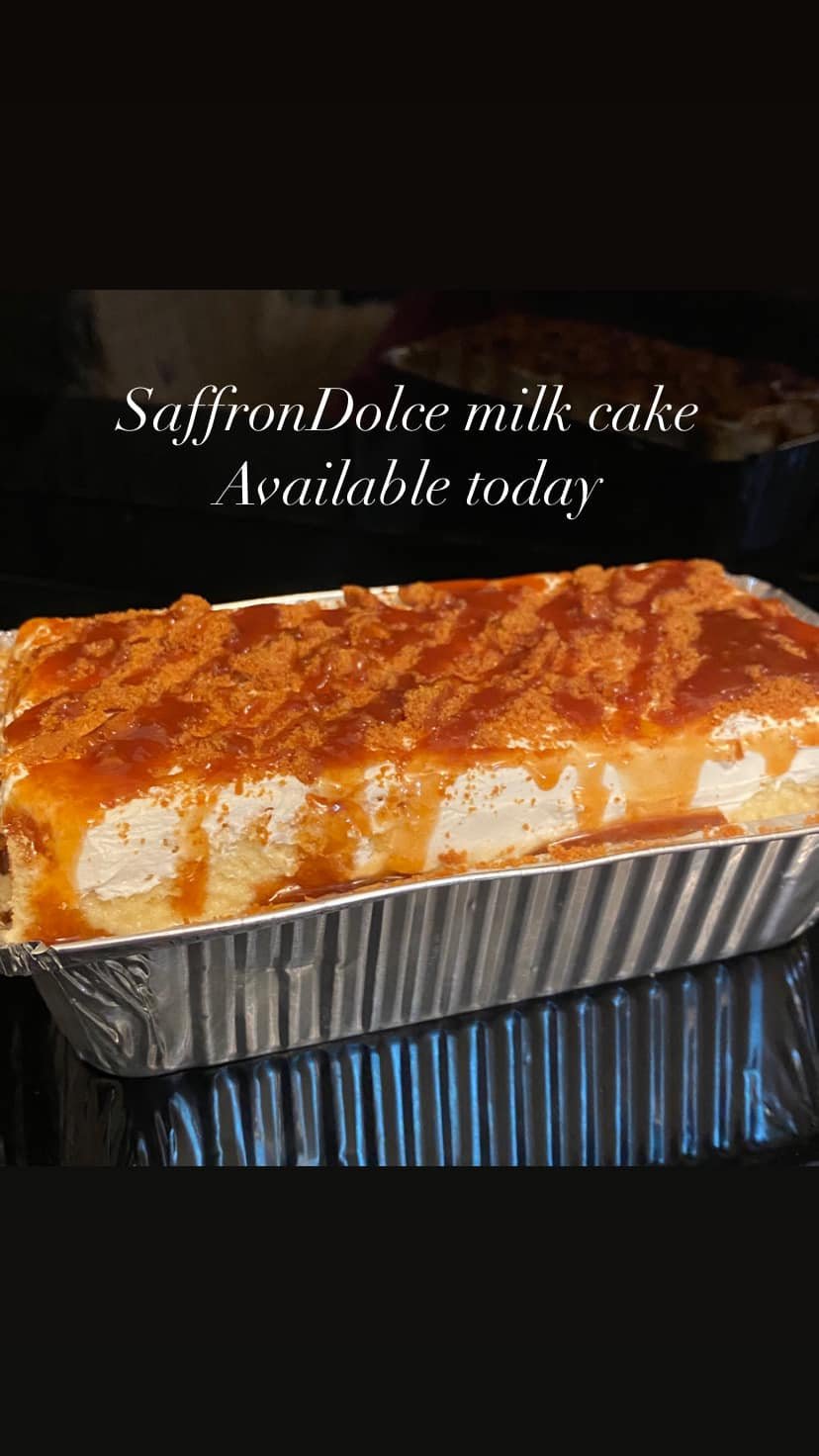 Saffron Dolce Milk Cake